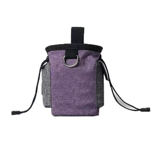 Tainrunse Pet Training Bag Pet Dog Treat Training Waist Bag Fine Workmanship Outdoor Supplies Purple von Tainrunse