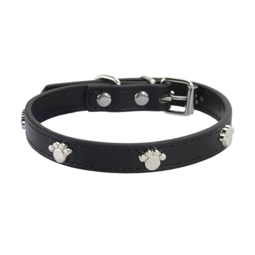 Tainrunse Verschleißfestes Hundehalsband, leichtes Haustierhalsband, Haustierhalsband, verstellbare Größe, Metallschnalle, Hunde-Fußabdruck, Dekoration, Haustierbedarf, Schwarz, S Tainrunse Verschleißfestes Hundehalsband, leichtes Haustierhalsband, Haustierhalsband, verstellbare Größe, Metallschnalle, Hunde-Fußabdruck, Dekoration, Haustierbedarf, Schwarz, S von Tainrunse