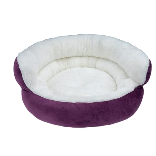 Tainrunse Warmes Bett für kleine Hunde und Katzen, für den Innenbereich, nicht verblassend, Größe M, Violett von Tainrunse