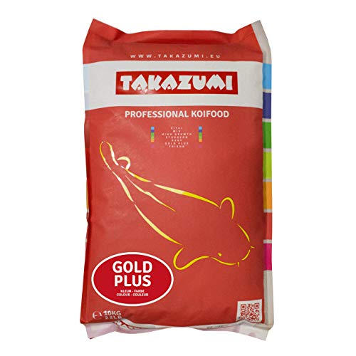 Takazumi Gold Plus 4,5 mm Professionelles Koi Futter Fisch Teich für Farben & Wachstum Fischfutter - 10 kg Sackware von Takazumi