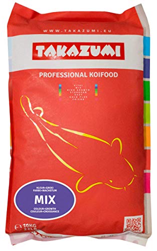 Takazumi Mix - Koifutter Futtermix 4,5 mm Wachstum & Gute Farbentwicklung für Koi Fischfutter - 10 kg Futter Sack von Takazumi