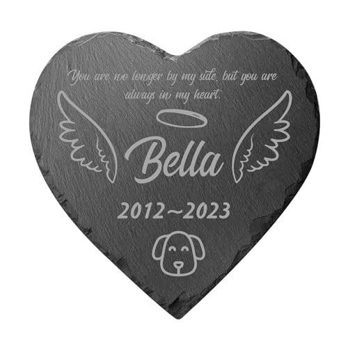 Takezuaa Personalisiert Herzform Tiergrabstein Schiefer Gedenkstein | Individuell Gravierter Grabstein für Tiere | Tier Grabschmuck mit Motiven 20 * 20cm für Hund,Katze und andere Haustiere Tiere,C Takezuaa Personalisiert Herzform Tiergrabstein Schiefer Gedenkstein | Individuell Gravierter Grabstein für Tiere | Tier Grabschmuck mit Motiven 20 * 20cm für Hund,Katze und andere Haustiere Tiere,C von Takezuaa