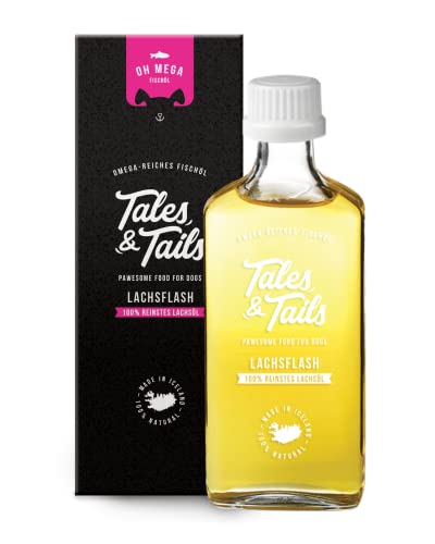 Tales & Tails Lachsöl mit Omega 3 für Hunde - Lachsflash | Ohne Künstliche Zusätze | Lachsöl für Hundefutter | 1x 240ml von Tales & Tails PAWESOME FOOD FOR PETS