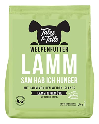 Tales & Tails Halbfeuchtes Trockenfutter für Hunde | Getreidefrei | Eine Tierische Proteinquelle | Hohe Akzeptanz & Verträglichkeit (1,5 kg (1er Pack), Welpe Lamm) von Tales & Tails PAWESOME FOOD FOR PETS