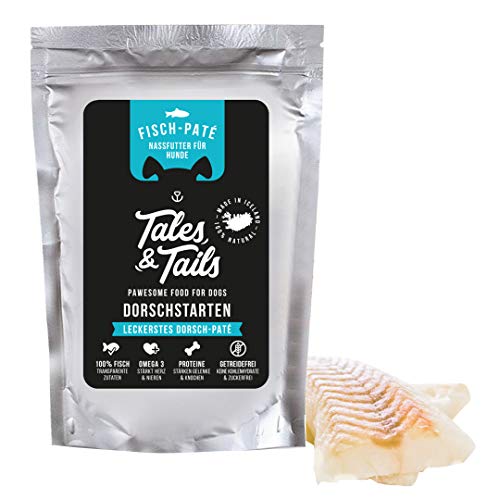 Tales & Tails® - Nassfutter für Hunde aus 100% isländischem Dorsch | Getreidefreies Hundefutter, Natürlich, Nährstoffreich, Zuckerfrei | Hundenassfutter „Dorschstarten“ | 1x 100g von Tales & Tails PAWESOME FOOD FOR PETS