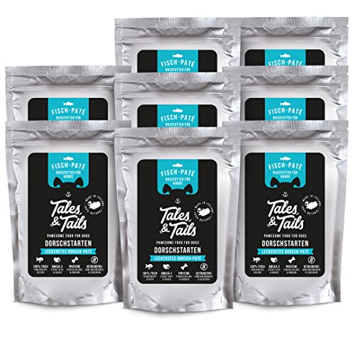 Tales & Tails® - Nassfutter für Hunde aus 100% isländischem Dorsch | Getreidefreies Hundefutter, Natürlich, Nährstoffreich, Zuckerfrei | Hundenassfutter „Dorschstarten“ | 8X 100g von Tales & Tails PAWESOME FOOD FOR PETS