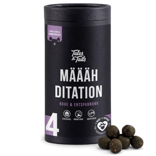 Tales&Tails - Beruhigungssnacks für Hunde, Lamm mit Baldrian, Melisse und Johanniskraut, stressfrei - Määähditation 2X Dose 325g (2) von Tales & Tails PAWESOME FOOD FOR PETS