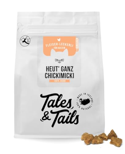 Tales&Tails Fleisch Leckerli für Katzen aus 100% Huhn - Heut' ganz Chickimicki - Allergikerfreundlich - 1 Tüte 90g von Tales & Tails PAWESOME FOOD FOR PETS