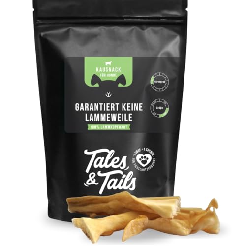 Tales&Tails - Garantiert Keine Lammeweile - 100% Lammkopfhaut - Kauartikel für Hunde - 500g Tales&Tails - Garantiert Keine Lammeweile - 100% Lammkopfhaut - Kauartikel für Hunde - 500g von Tales & Tails PAWESOME FOOD FOR PETS