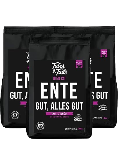 Tales & Tails - Getreidefreies Softfutter für Hunde I 70% Ente als einzige tierische Proteinquelle I Für Allergiker Hunde I ohne Zucker, ohne Zusätze | 3X 4kg Tales & Tails - Getreidefreies Softfutter für Hunde I 70% Ente als einzige tierische Proteinquelle I Für Allergiker Hunde I ohne Zucker, ohne Zusätze | 3X 4kg von Tales & Tails PAWESOME FOOD FOR PETS
