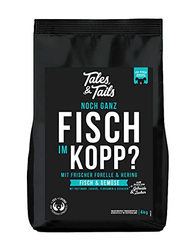 Tales & Tails Fisch Im Kopp Halbfeuchtes Trockenfutter für Hunde | Getreidefrei | Mit 60% Fisch Als Tierische Proteinquelle | Hohe Akzeptanz & Verträglichkeit | 4kg von Tales & Tails PAWESOME FOOD FOR PETS