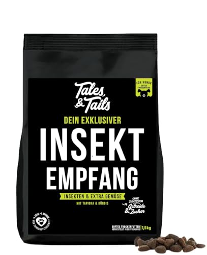 Tales & Tails InSektempfang Halbfeuchtes Trockenfutter für Hunde | Getreidefrei | Mit Insekten als tierische Proteinquelle | Nur 8 Zutaten | Hohe Verträglichkeit | 1x 1,5kg Tales & Tails InSektempfang Halbfeuchtes Trockenfutter für Hunde | Getreidefrei | Mit Insekten als tierische Proteinquelle | Nur 8 Zutaten | Hohe Verträglichkeit | 1x 1,5kg von Tales & Tails PAWESOME FOOD FOR PETS