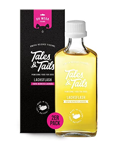 Tales & Tails Lachsöl mit Omega 3 für Hunde - Lachsflash | Ohne Künstliche Zusätze | Lachsöl für Hundefutter | 2X 240ml von Tales & Tails PAWESOME FOOD FOR PETS