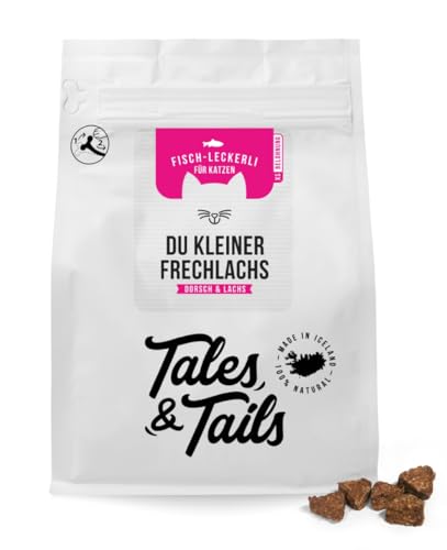 Tales&Tails Leckerli für Katzen mit 100% Lachs - Du Kleiner Frechlachs Fisch - Allergikerfreundlich - 70g von Tales & Tails PAWESOME FOOD FOR PETS