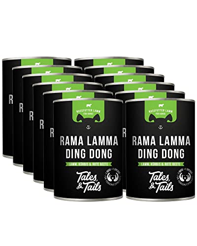 Tales & Tails Rama LAMMa Ding Dong Nassfutter für Hunde | Mit 75% Lamm als tierische Proteinquelle | Monoprotein | Nur 6 Zutaten | Hohe Akzeptanz & Verträglichkeit | 12x 400g Tales & Tails Rama LAMMa Ding Dong Nassfutter für Hunde | Mit 75% Lamm als tierische Proteinquelle | Monoprotein | Nur 6 Zutaten | Hohe Akzeptanz & Verträglichkeit | 12x 400g von Tales & Tails PAWESOME FOOD FOR PETS