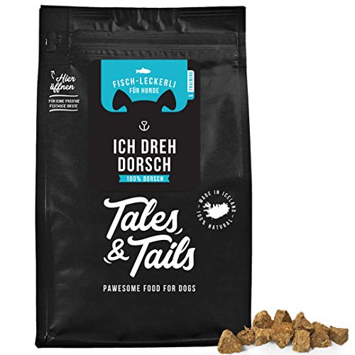 Tales & Tails Trainingsleckerli Fisch I Sorte: Dorsch I Monoprotein I 100% Fisch I nur 1 Zutat I getreidefrei I zuckerfrei I 70g I hohe Akzeptanz von Tales & Tails PAWESOME FOOD FOR PETS