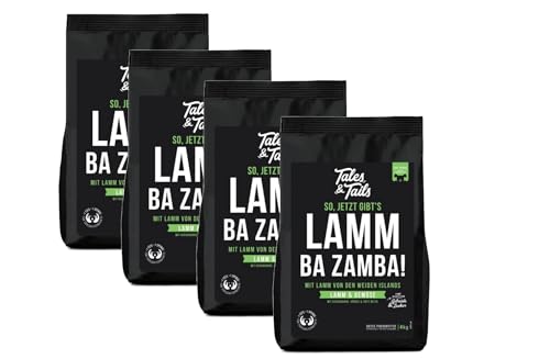 Tales & Tails Lamm Ba Zamba Halbfeuchtes Trockenfutter für Hunde | Getreidefrei | Mit 75% Lamm Als Tierische Proteinquelle | Nur 6 Zutaten | Hohe Verträglichkeit | 4X 4kg von Tales & Tails PAWESOME FOOD FOR PETS