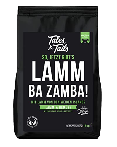 Tales & Tails Lamm Ba Zamba Halbfeuchtes Trockenfutter für Hunde | Getreidefrei | Mit 75% Lamm Als Tierische Proteinquelle | Nur 6 Zutaten | Hohe Verträglichkeit | 4kg von Tales & Tails PAWESOME FOOD FOR PETS