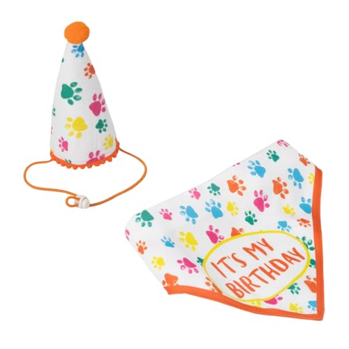 Entzückendes Halstuch und Partyhut für Hunde Machen Sie den Geburtstag Ihres pelzigen Freundes zu etwas Besonderem. Hergestellt für Komfort und Stil. Krawatte und Geburtstagsmütze sind verstellbar, von Talking Tables