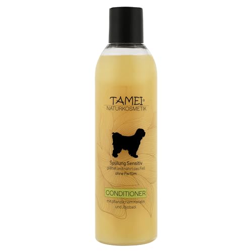 Tamei Bio Conditioner Fellspülung für Hunde - natürliche Fellpflege für alle Rassen, auch für Welpen und Katzen - Leichteres Kämmen, glättet und nährt das Fell - 250 ml (Sensitiv ohne Duft) - vegan von Tamei