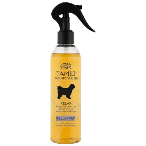 Tamei Fellspray Relax, Hundepflege mit Lavendelöl, Keratin und Jojobaöl, Kämmhilfe für Kurz- und Langhaar Tamei Fellspray Relax, Hundepflege mit Lavendelöl, Keratin und Jojobaöl, Kämmhilfe für Kurz- und Langhaar von Tamei
