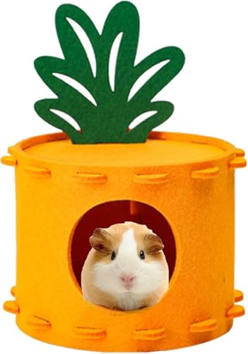 Meerschweinchen-Versteck, Ananas-Filz, Hamsterhaus, Hamsterbett, Waschbar, Meerschweinchenkäfig-Zubehör, Kleintierbett, Meerschweinchenhütte, Chinchillas, Hamster, Igel, Versteck Meerschweinchen-Versteck, Ananas-Filz, Hamsterhaus, Hamsterbett, Waschbar, Meerschweinchenkäfig-Zubehör, Kleintierbett, Meerschweinchenhütte, Chinchillas, Hamster, Igel, Versteck von Tamoiup