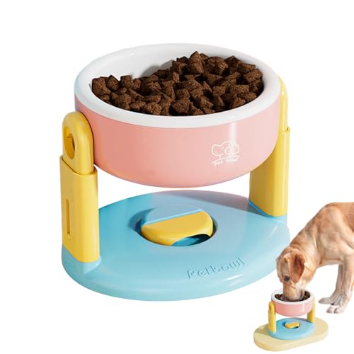 Tanakeji Erhöhte Katzenschüssel - Höhenverstellbare Näpfe Mit Saugnapf Für Wohnungskatzen - rutschfeste Trink- Und Fressnapf Für Haustiere | Welpe Kätzchen Kleine Mittelgroße Hunde von Tanakeji