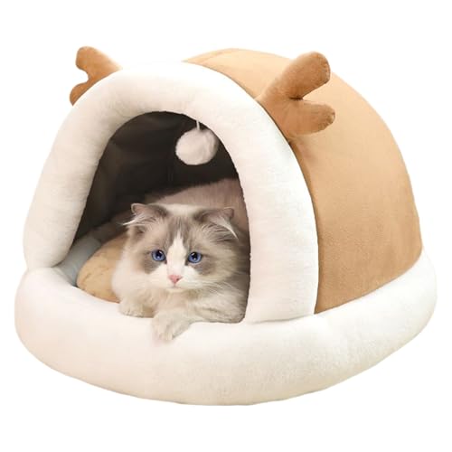 Tanakeji Katzenbett Höhle - Warmes Katzenbett Überzogenes Haustiernest | rutschfeste Winter Möbel Haustierzubehör Für Kitten Welpe Innen Außen Schlafzimmer Wohnzimmer Beruhigend Tanakeji Katzenbett Höhle - Warmes Katzenbett Überzogenes Haustiernest | rutschfeste Winter Möbel Haustierzubehör Für Kitten Welpe Innen Außen Schlafzimmer Wohnzimmer Beruhigend von Tanakeji