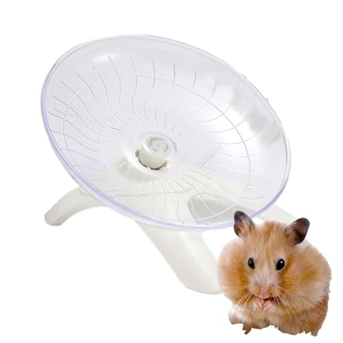 Tanakeji Rad für Hamster, 7-Zoll-Hamster-Übungsrad mit Fliegender Untertasse, Fliegende Untertasse, Kleintierspielzeug, 7-Zoll-Rennmausrad aus Acryl, Zwerghamsterspielzeug, Hamsterzubehör von Tanakeji