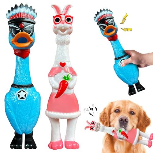 Tandarui Kreatives quietschendes Hundespielzeug, lustiges Spielzeug, Gummi, quietschendes Huhn, Hundespielzeug, Geräuschmacher, Haustierspielzeug, Kinderspielzeug, Partyspielzeug (Huhn) von Tandarui