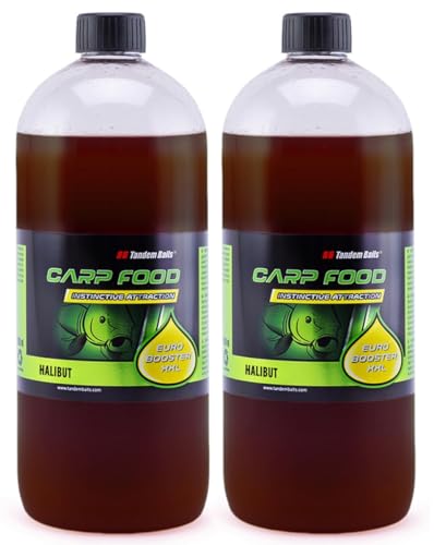 Tandem Baits Karpfen Futter Angelfutter Dip Für Boilies Karpfenboilies Attraktor Euro Booster XXL 2-er Set 1 L Heilbutt von Tandem Baits