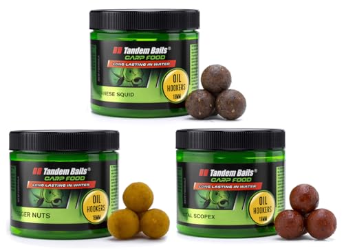 Tandem Baits Karpfen Futter Angelfutter Hakenköder Carp Food Oil Hookers 3-er Set 18 mm 120 g Flavour Mix 3 Tandem Baits Karpfen Futter Angelfutter Hakenköder Carp Food Oil Hookers 3-er Set 18 mm 120 g Flavour Mix 3 von Tandem Baits