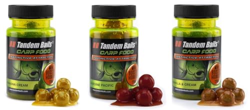 Tandem Baits Karpfen Futter Angelfutter Hakenköder Carp Food Mini Boosted Hookers 3-er Set 12 mm 50 g Flavour Mix 1 von Tandem Baits