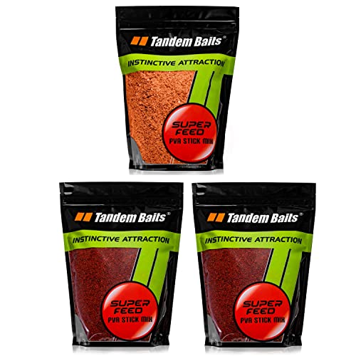 Tandem Baits Karpfen Futter Angelfutter SuperFeed PVA Stick Mix 3-er Set 1 kg Flavour Mix Frucht von Tandem Baits