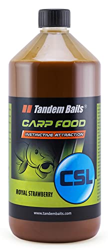 Tandem Baits Carp Food CSL Perfekte Erdbeere | Karpfen Angeln ohne Mühe | Köder zum Große-Fische-Angeln | Karpfenzubehör für Profis & Hobby-Angler 1000 ml von Tandem Baits