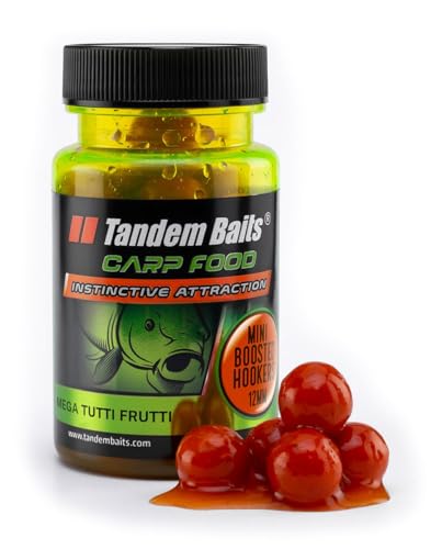 Tandem Baits Karpfen Futter Angelfutter Hakenköder Carp Food Mini Boosted Hookers 12 mm 50 g Mega Tutti Frutti von Tandem Baits
