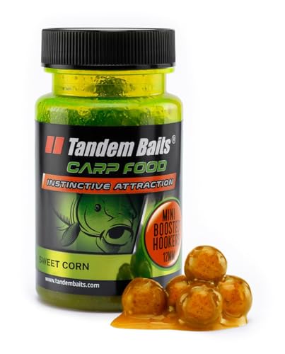 Tandem Baits Karpfen Futter Angelfutter Hakenköder Carp Food Mini Boosted Hookers 12 mm 50 g Zuckermais von Tandem Baits