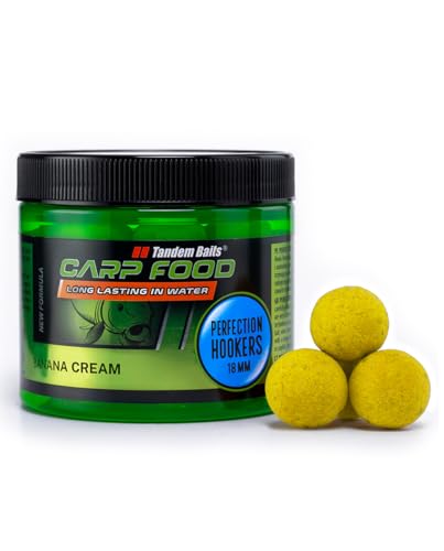 Tandem Baits Karpfen Futter Angelfutter Hakenköder Perfection Hookers 18 mm 120 g Bananencreme von Tandem Baits