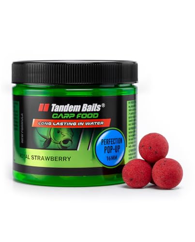 Tandem Baits Karpfen Futter Angelfutter Hakenköder Perfection Hookers 18 mm 120 g Perfekte Erdbeere von Tandem Baits