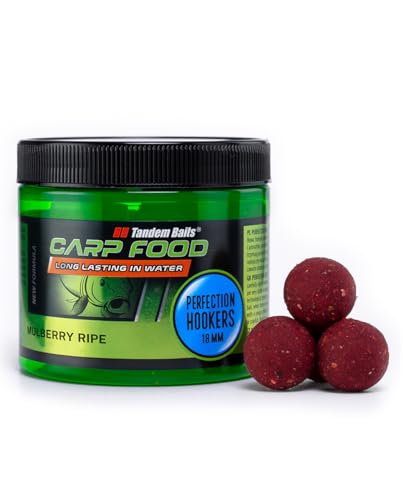 Tandem Baits Karpfen Futter Angelfutter Hakenköder Perfection Hookers 18 mm 120 g Reife Maulbeere von Tandem Baits