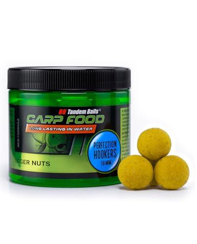 Tandem Baits Karpfen Futter Angelfutter Hakenköder Perfection Hookers 18 mm 120 g Erdmandel von Tandem Baits