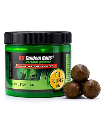 Tandem Baits Carp Food Perfection Oil Hookers Fisch & Schalentiere | Karpfenfutter | Karpfen Angeln | Köder zum Große-Fische-Angeln | Karpfenzubehör Profis & Hobby-Angler | Angelfutter 18mm 120g von Tandem Baits