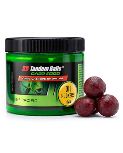 Tandem Baits Karpfen Futter Angelfutter Hakenköder Carp Food Oil Hookers 18 mm 120 g Pazifische Sardine von Tandem Baits