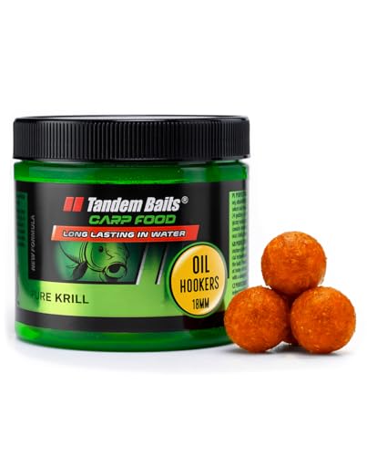 Tandem Baits Karpfen Futter Angelfutter Hakenköder Carp Food Oil Hookers 18 mm 120 g Reiner Krill von Tandem Baits
