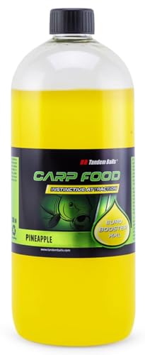Tandem Baits Karpfen Futter Angelfutter Dip Für Boilies Karpfenboilies Attraktor Euro Booster XXL 1 L Ananas von Tandem Baits