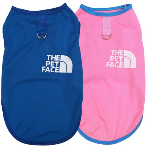 Tangpan Hunde-Shirts, weich, atmungsaktiv, solide, mit Leinen-Ring, Tank-Top, Sommer-Hunde-T-Shirts, ärmellos, Hundeweste für kleine Hunde, Größe S von Tangpan