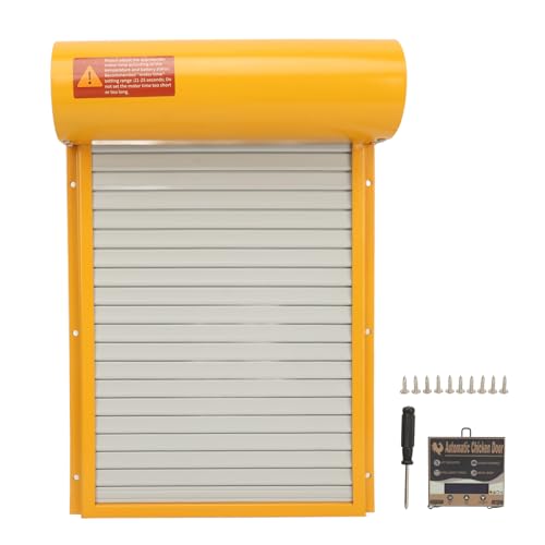 Auto -Hühner -Tür, LED -Display -Timing -Modus Automatische Hühnertüröffner Batterie für Bauernhöfe (Yellow) von Tangxi