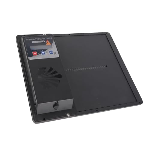 Automatische Hühnerkoop -Tür, Auto -Hähnchen -Coop -Türöffner Programmierbarer Timer -Modus -Lichtsensor für Bauernhof (BLACK) von Tangxi