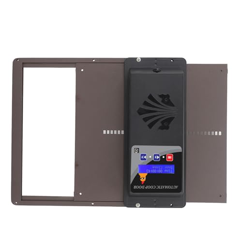 Automatische Hühnerkoop -Tür, Auto -Hähnchen -Coop -Türöffner Programmierbarer Timer -Modus -Lichtsensor für Bauernhof (BROWN) von Tangxi