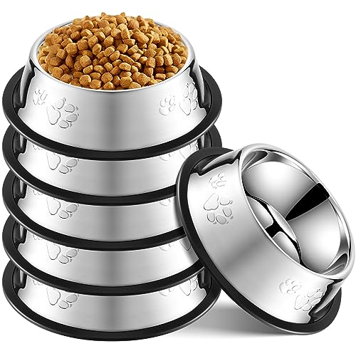 Tanlade 8 Stück Edelstahl Hundenapf Metall Hundenäpfe mit Gummiunterseite rutschfeste Haustiernäpfe Katzenfutternäpfe Haustierfutter und Wassernäpfe für drinnen kleine mittelgroße große Hunde Katzen Tanlade 8 Stück Edelstahl Hundenapf Metall Hundenäpfe mit Gummiunterseite rutschfeste Haustiernäpfe Katzenfutternäpfe Haustierfutter und Wassernäpfe für drinnen kleine mittelgroße große Hunde Katzen von Tanlade